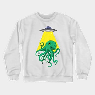 Octopus Spaceship Space Crewneck Sweatshirt